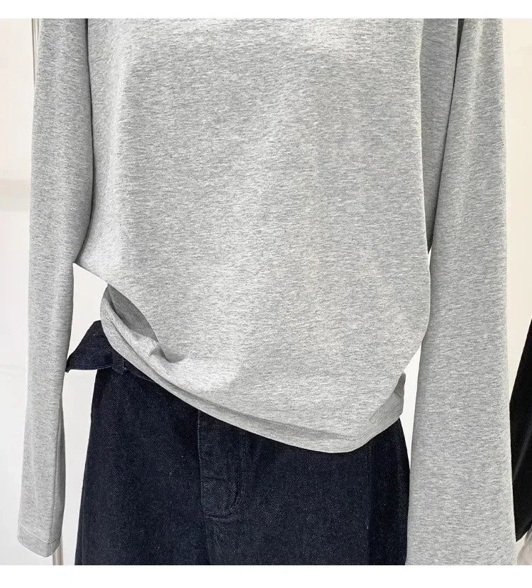 Autumn Winter One Shoulder Cotton Long Sleeve Slant Shoulder Dress with Wide Ruffles – Women’s Clothing