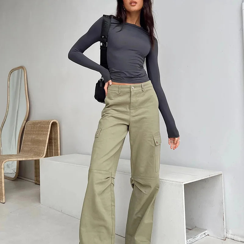 2025 Spring Autumn Women Y2K Pink T-Shirt Causal Long Sleeve Crop Tops O Neck Pullovers Base Tees Bodycon Slim Fit T Shirt