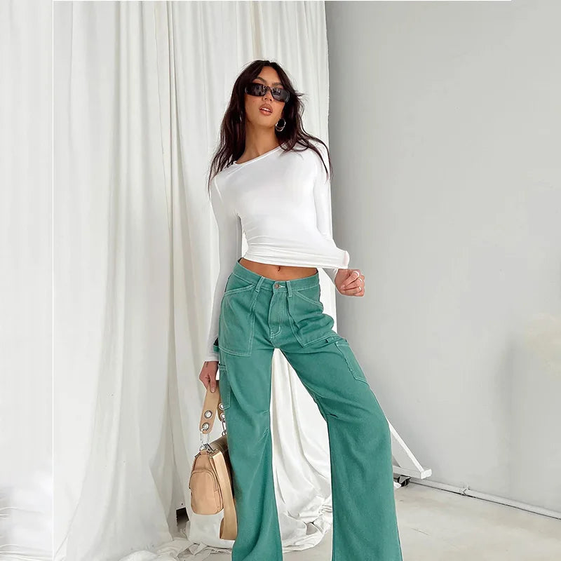 2025 Spring Autumn Women Y2K Pink T-Shirt Causal Long Sleeve Crop Tops O Neck Pullovers Base Tees Bodycon Slim Fit T Shirt